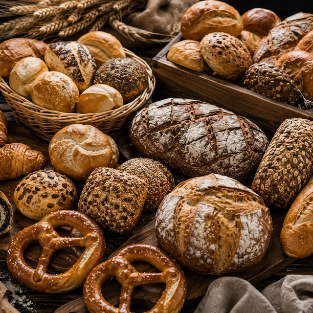 Frische Backwaren und Brot