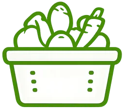 Symbol frische Lebensmittel und Gemüse